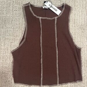 Garage brown tank